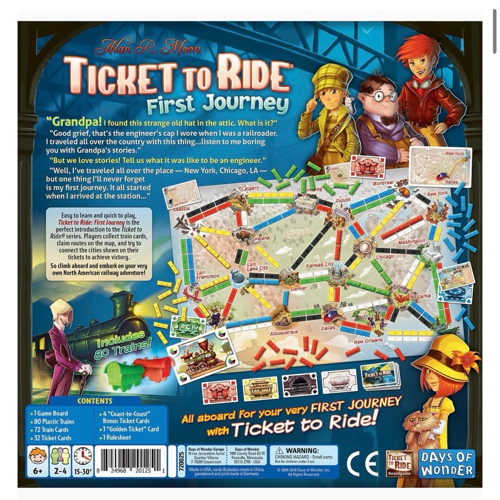 Ticket to Ride Jr. Edition (First Journey) Board Game New in box - Picture 2 of 10